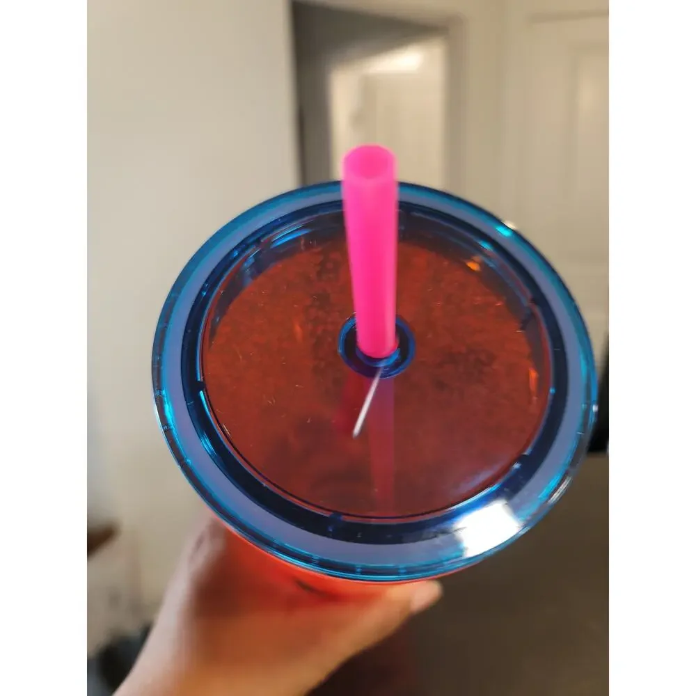 Starbucks Red Orange Bubble Tumbler